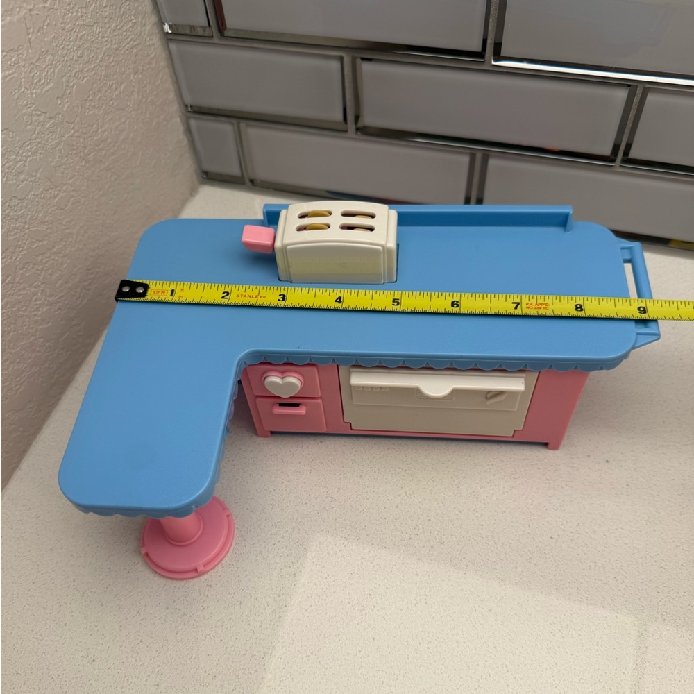 Vintage Playskool Play Around Dollhouse Series Kitchen Island Dishwasher Toaster - Picture 13 of 14